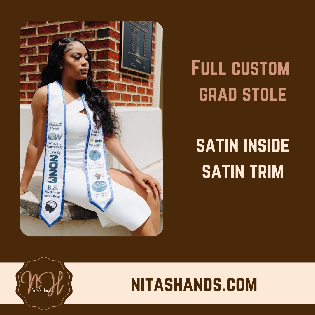 Fully Custom Graduation Stole - $150