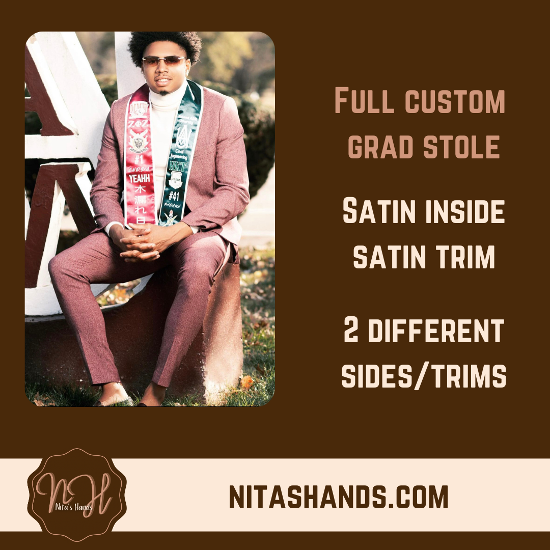 Fully Custom Graduation Stole - $150