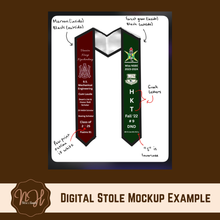 Load image into Gallery viewer, Graduation Stole Satin Inside/Glitter Trim