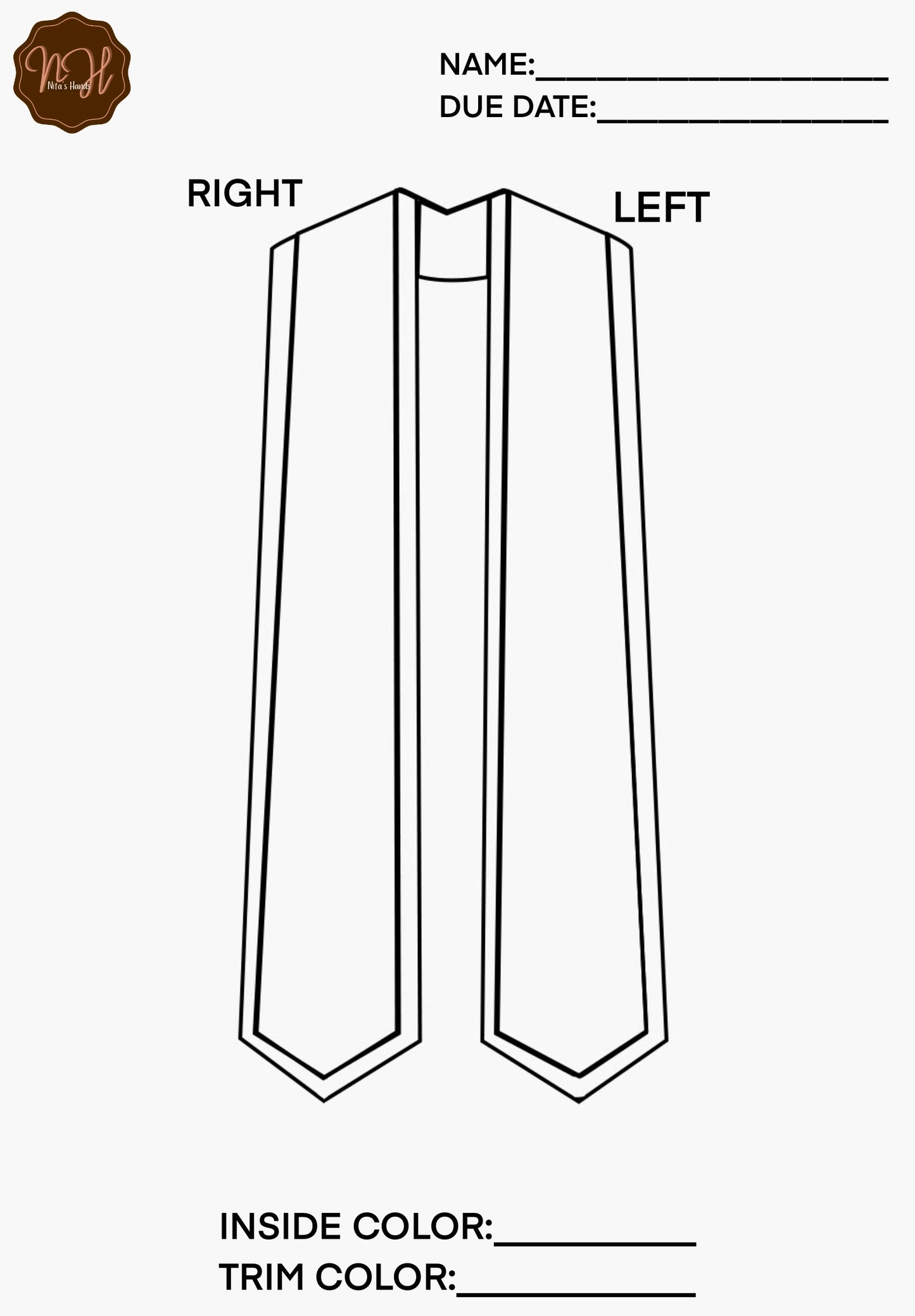 Greek Graduation Stole