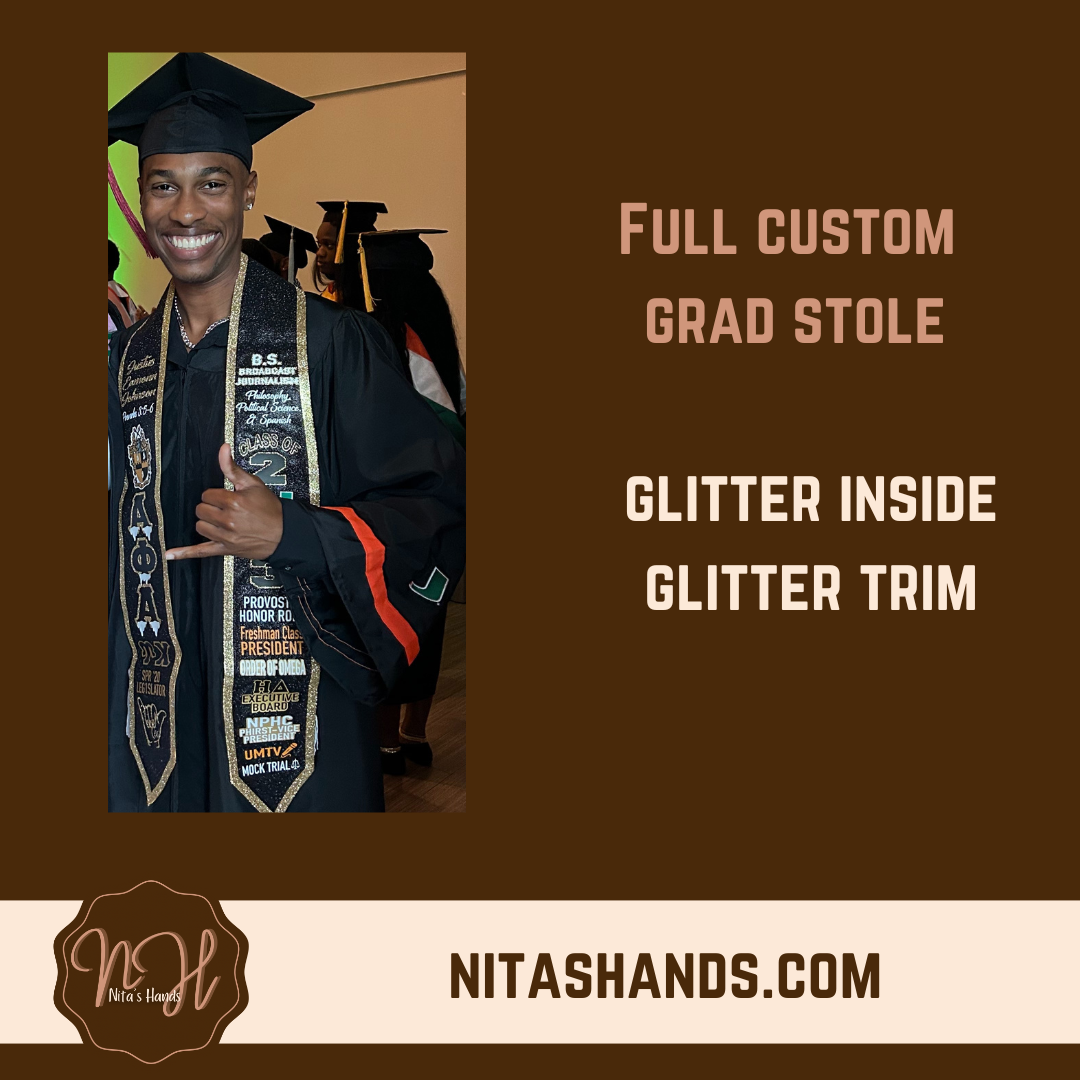 Fully Custom Graduation Stole - $150