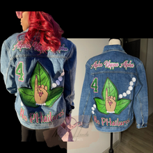 Load image into Gallery viewer, Custom Jean Jacket - Nita's Hands

